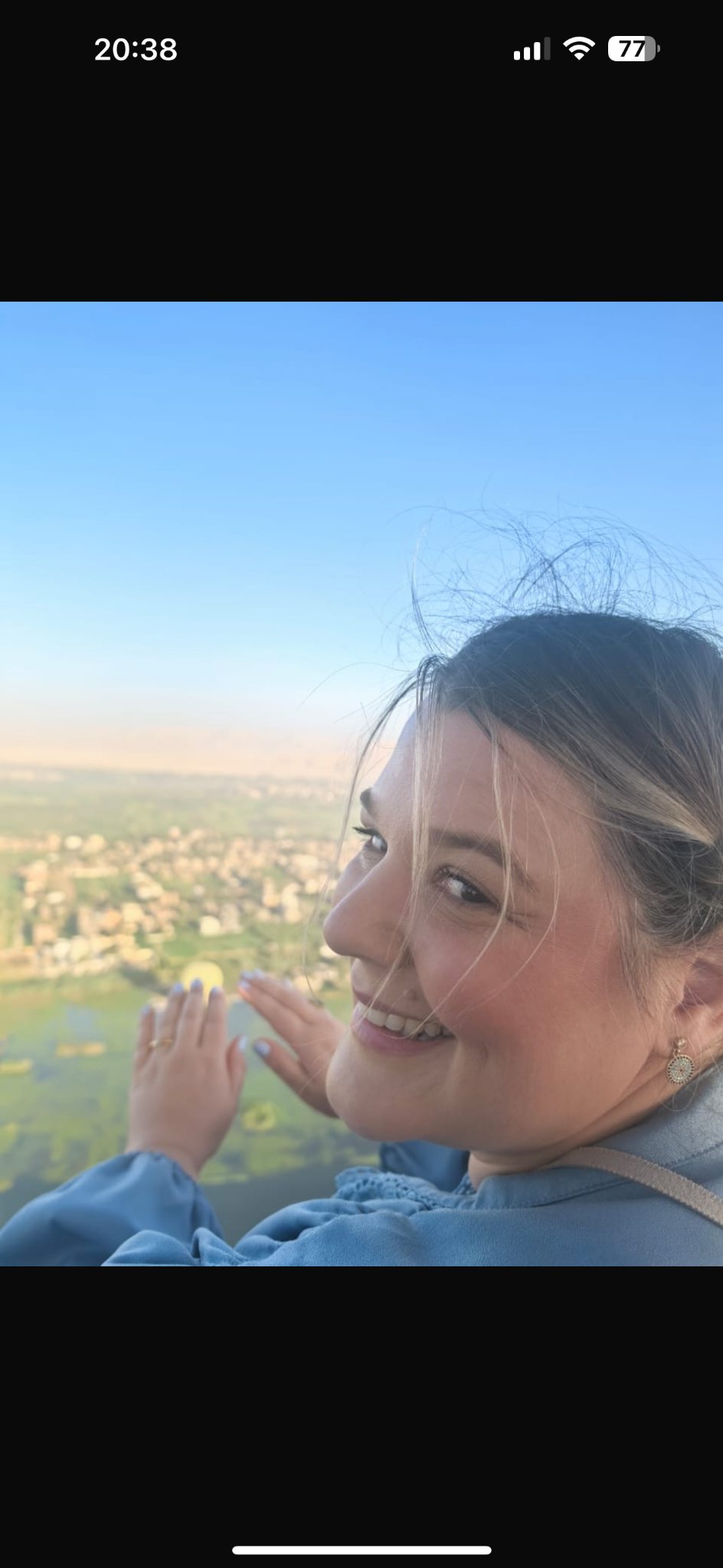 Sarah overlooking the Egyptian landscape